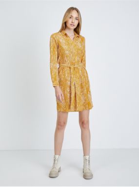 Yellow patterned shirt dress VERO MODA Vibe