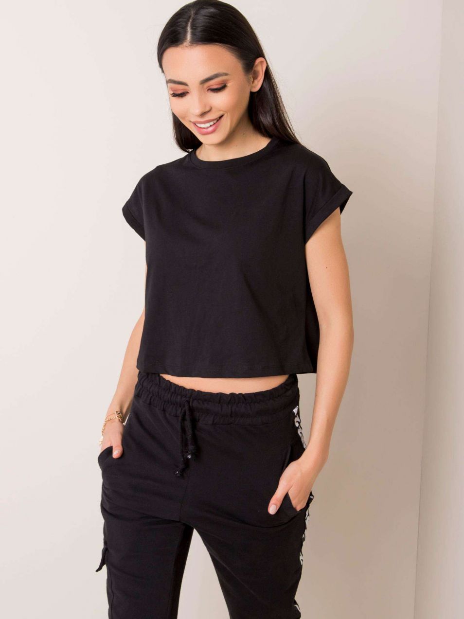 Black women's t-shirt RUE PARIS