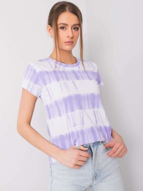 Women's T-shirt in purple and white color