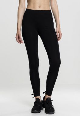 Women's lace-up leggings - black