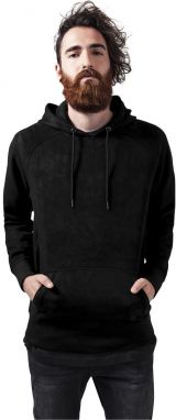 Black imitation suede with hood