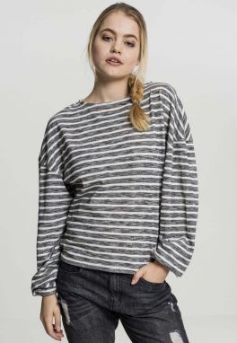 Women's oversize jumper with black/white stripes