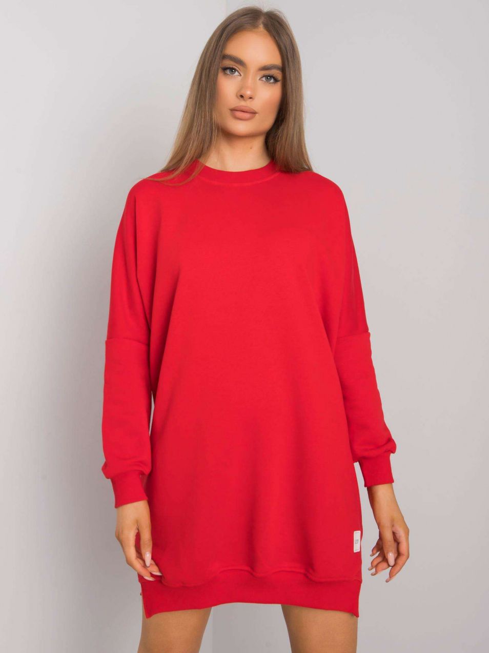 RUE PARIS Lady's Red Cotton Dress
