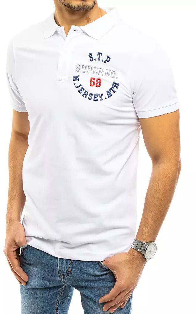 Men's White Dstreet Polo Shirt
