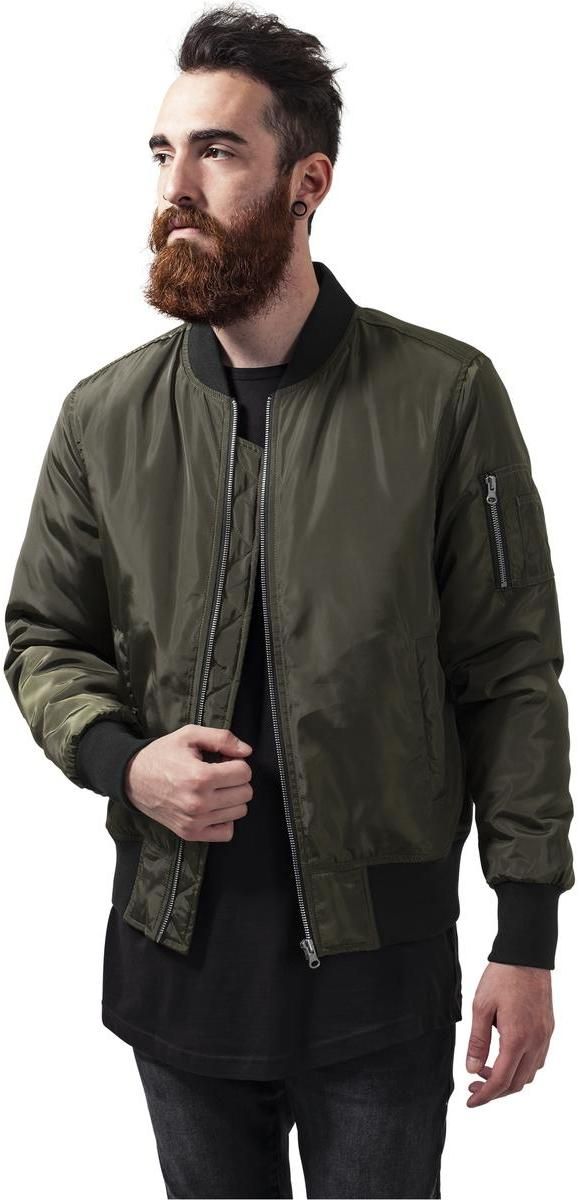 2-Tone Bomber Jacket darkolive/black