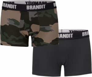 Men's Boxer Shorts Logo 2 Pack Dark Camouflage/Black
