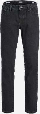 Čierne chlapčenské straight fit džínsy Jack & Jones Clark