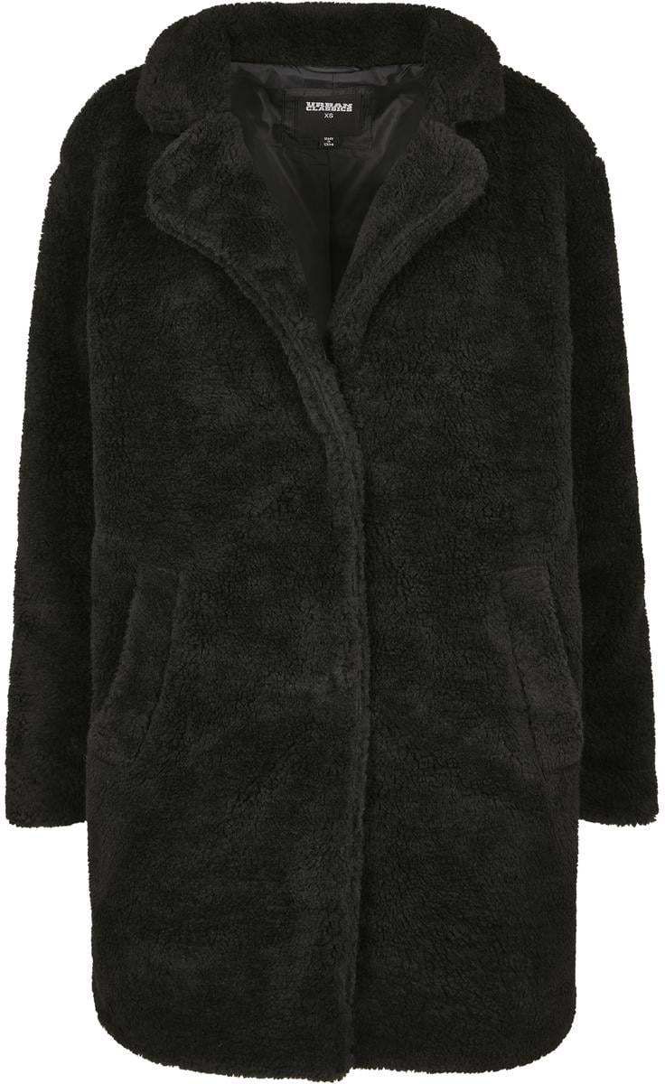 Women's Oversized Sherpa Coat Black