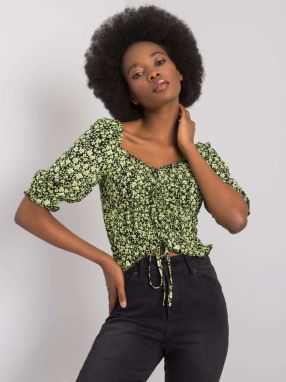 Black and green blouse with patterns Giavanna RUE PARIS