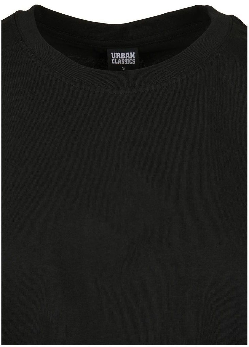 Women's T-shirt with extended shoulder black