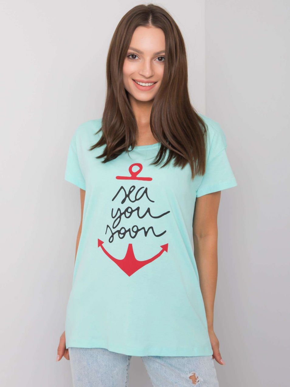 Mint T-shirt with inscription