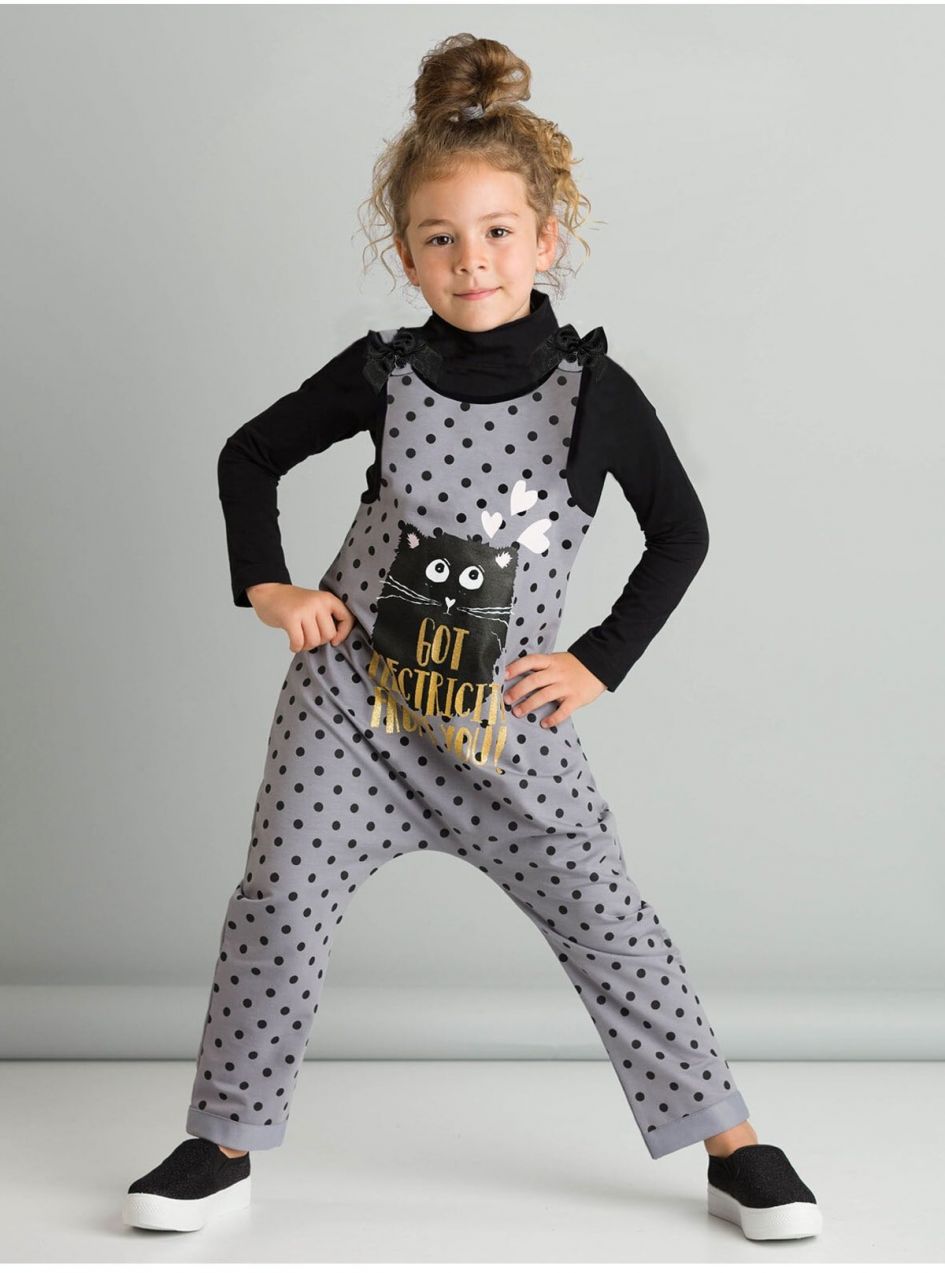 Dievčenský set Denokids CFF-21S1-317/Gray/Black