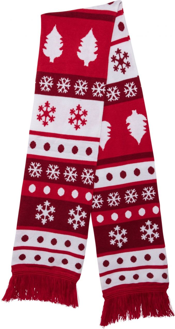 Christmas dotted scarf red/white