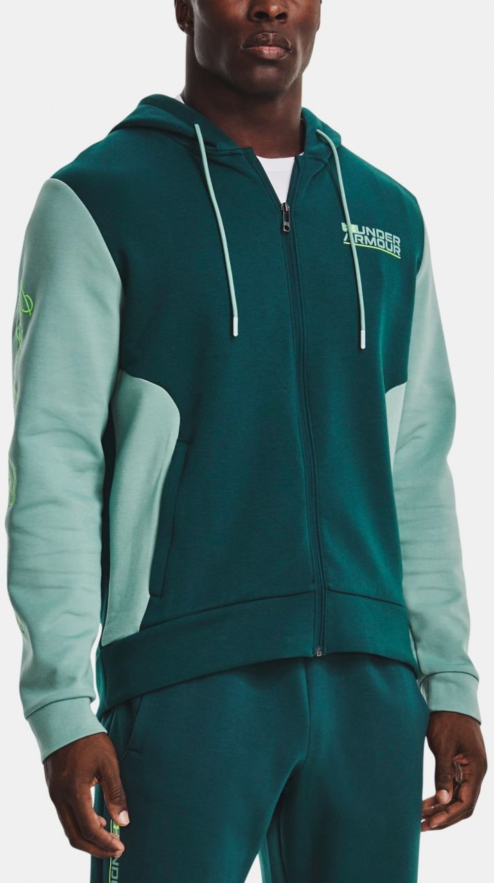 Mikina Under Armour UA SUMMIT KNIT FZ HD - zelená