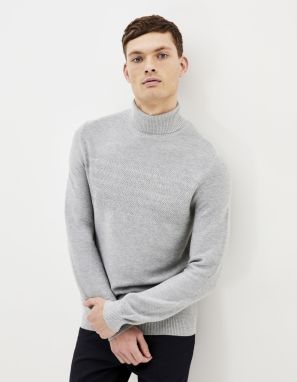 Svetre a Mikiny pre mužov Celio - svetlosivá