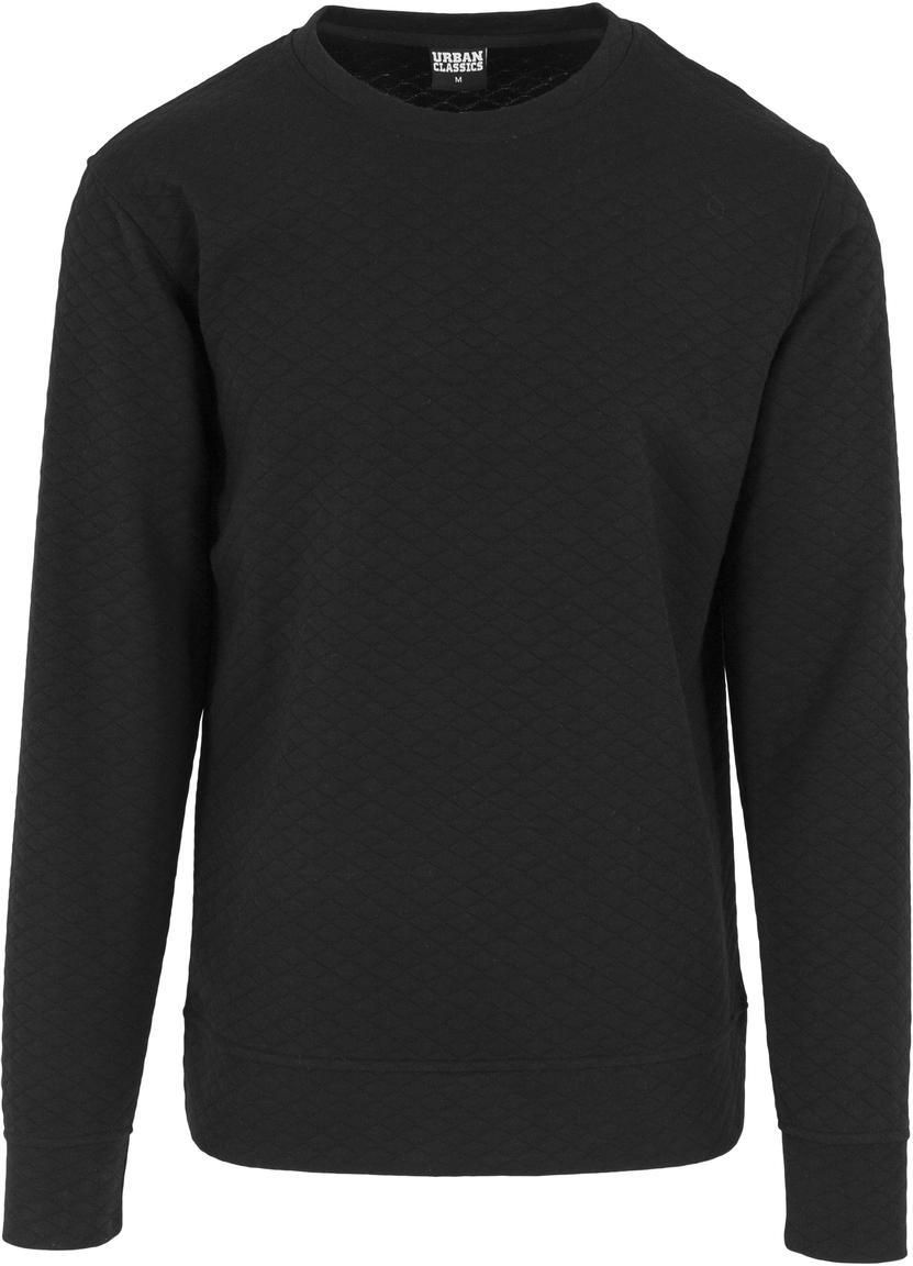 Diamond Quilt Crewneck Black