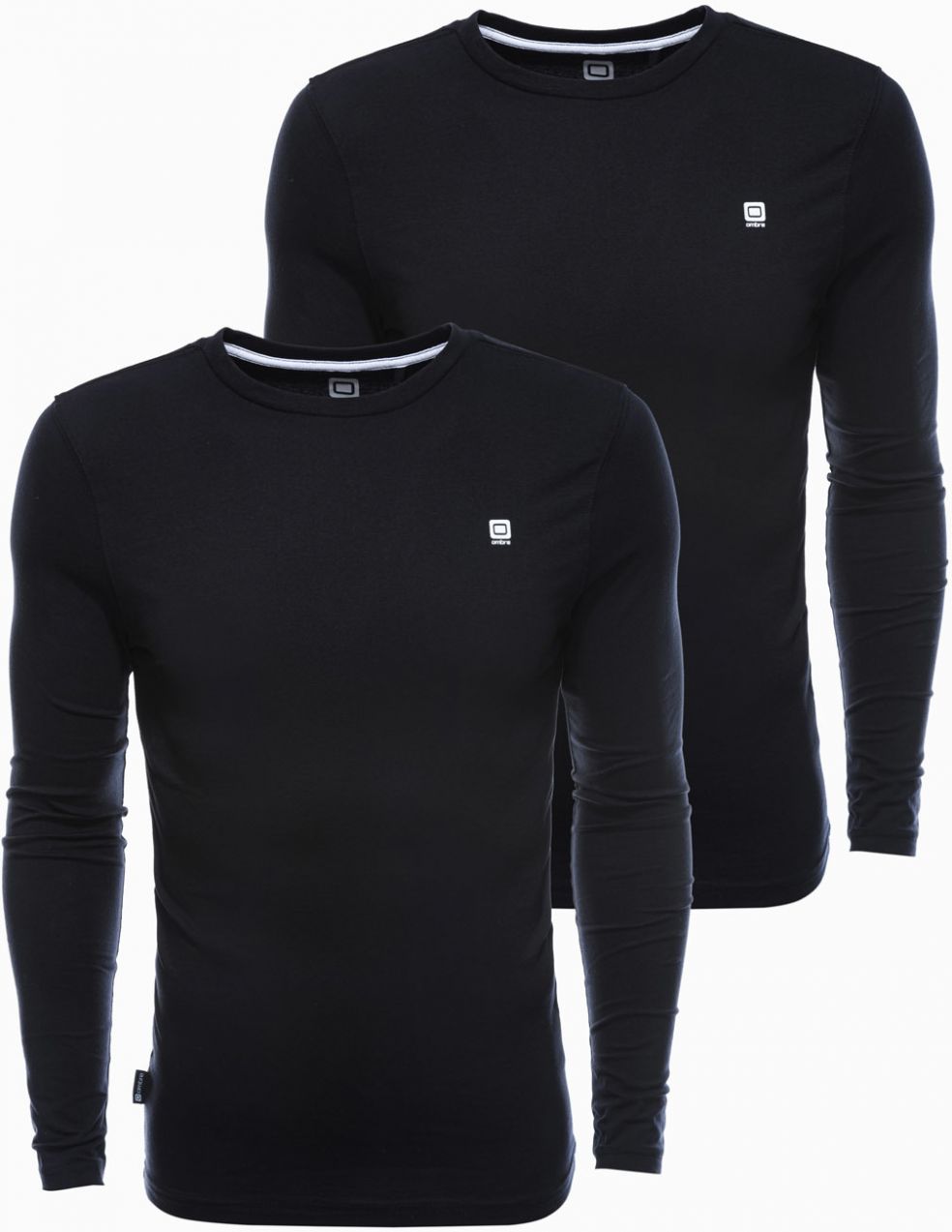Ombre Clothing Men's plain longsleeve - mix 2