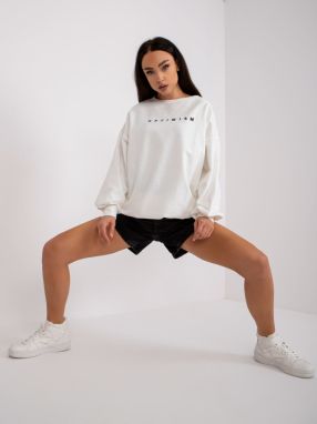 Ecru hoodie with Miley slogan