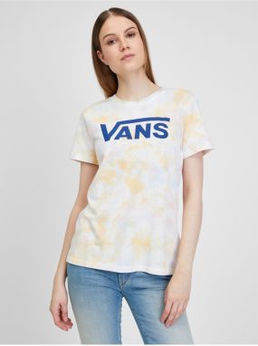 Bielo-ružové dámske vzorované tričko VANS