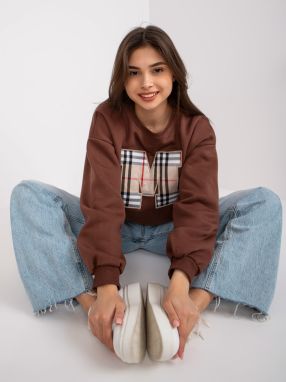 Dark brown sweatshirt with Elise print