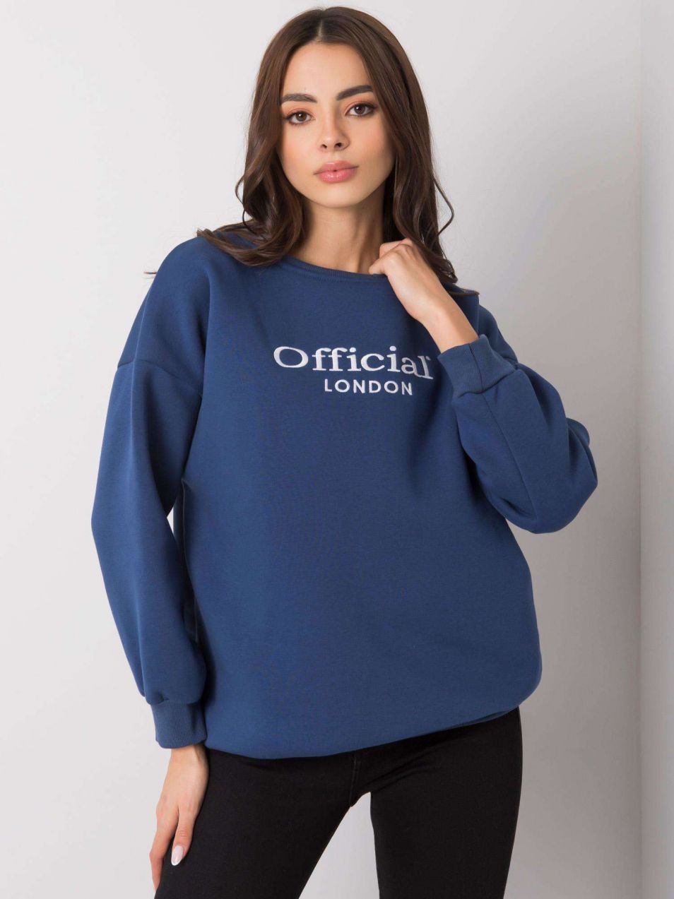 Women's dark blue hooded sweatshirt Cherbourg