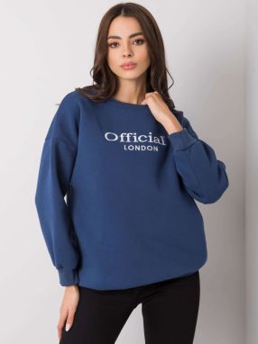 Women's dark blue hooded sweatshirt Cherbourg