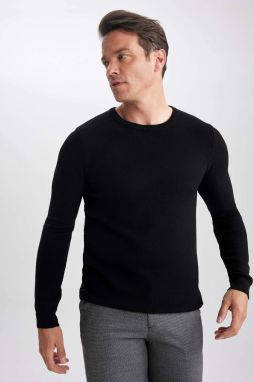 DEFACTO Slim Fit Crew Krk pulóver
