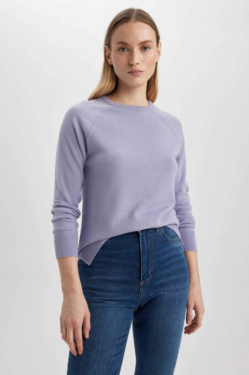 DEFACTO Regular Fit Crew Neck pulóver