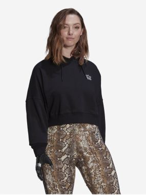 Čierna dámska cropped mikina s kapucňou adidas Originals