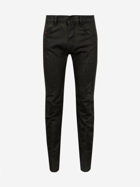 Zeleno-šedé pánske vzorované skinny fit rifle Diesel Strukt