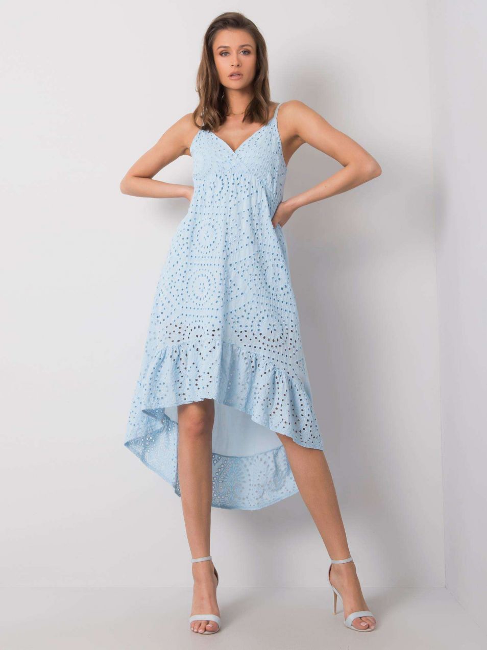 OCH BELLA Blue dress with a longer back