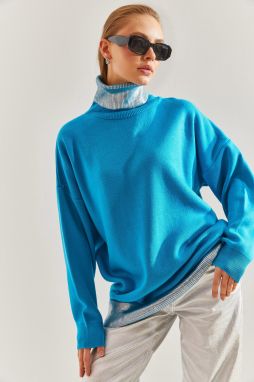 Bianco Lucci Women's Turtleneck Knitwear Sweater