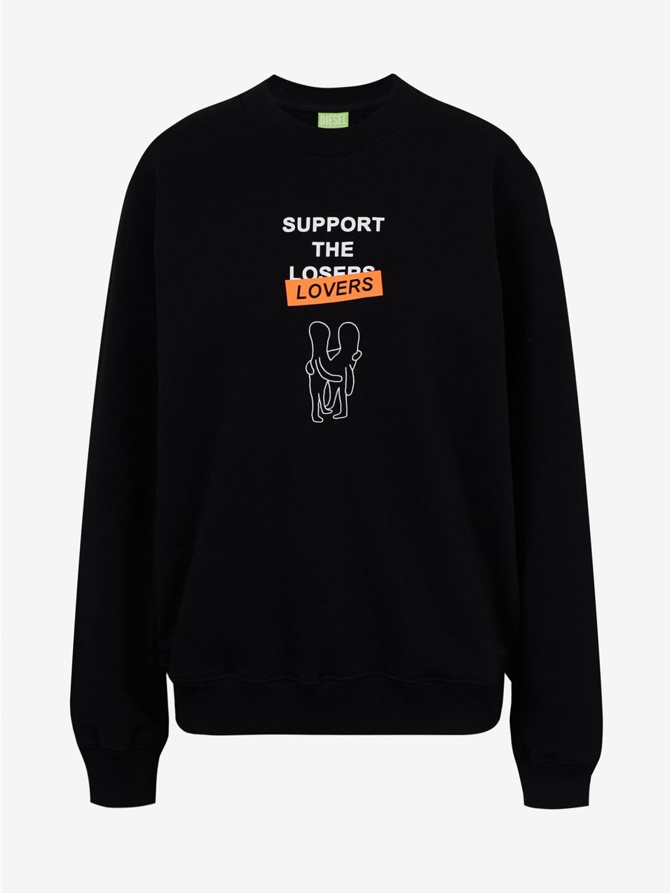 Diesel Mikina - FANGR10 SWEATSHIRT čierna