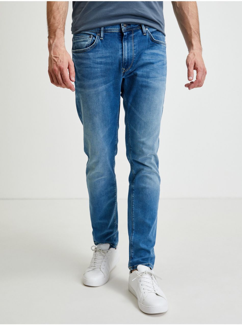 Modré pánske slim fit rifle Pepe Jeans Chepstow