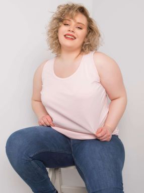Light pink plus size cotton top Keyla