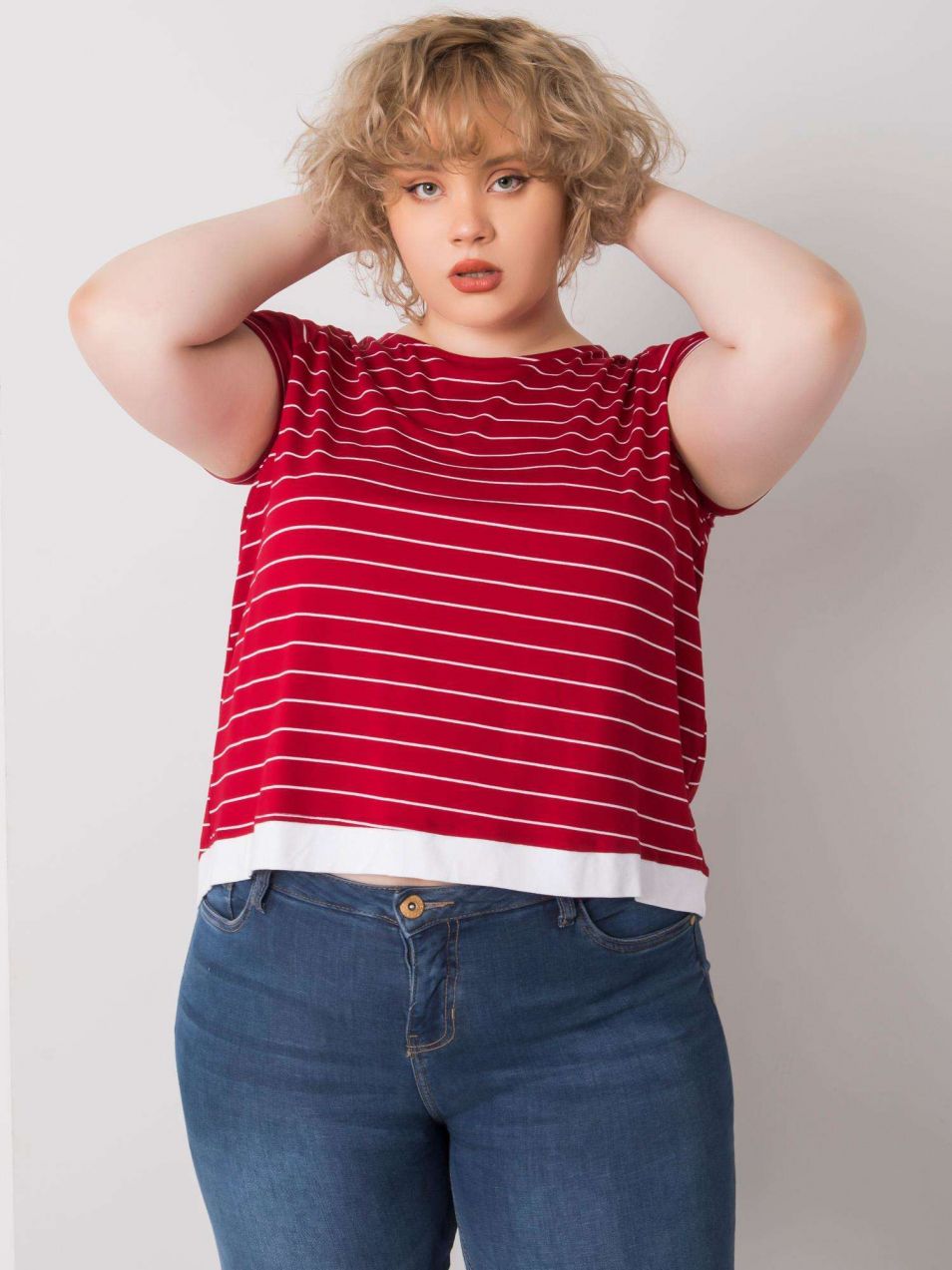 Burgundy blouse plus size Lilianne