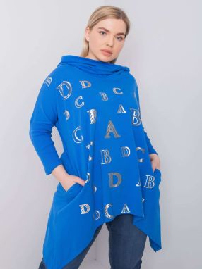 Dark blue sweatshirt with an oversized print