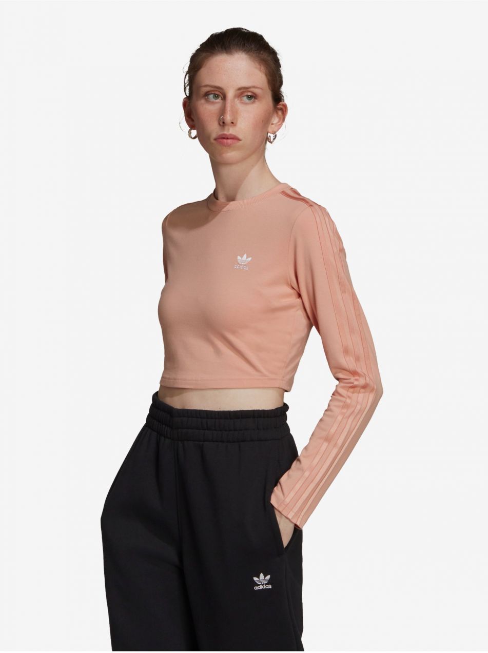 Marhuľový dámsky crop top adidas Originals