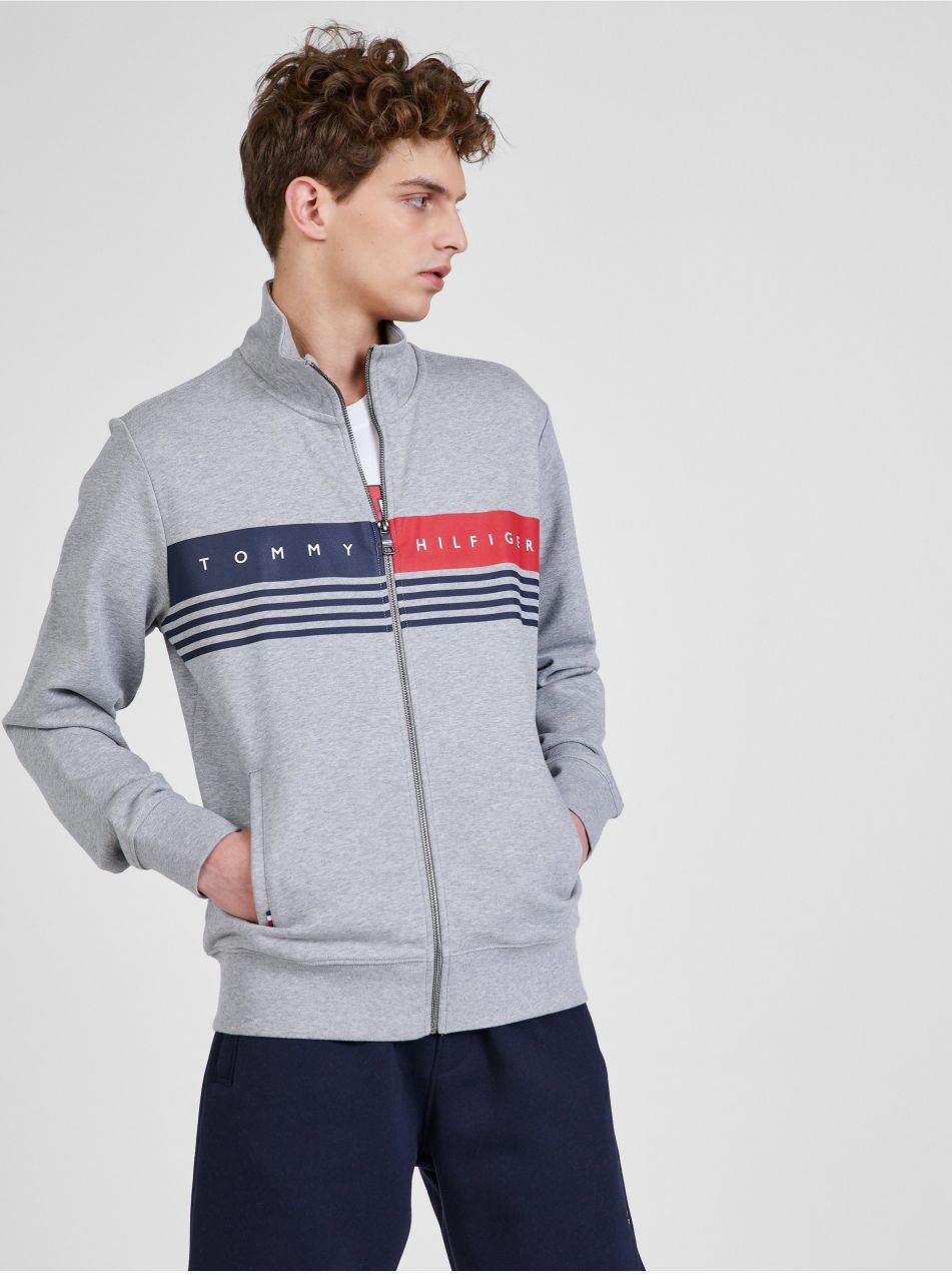Svetlošedá pánska mikina s potlačou Tommy Hilfiger