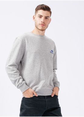 Pánska mikina Lee Cooper s okrúhlym výstrihom, sivá melírovaná, veľkosť 231 Lcm 241029 Neil Grä° Melange