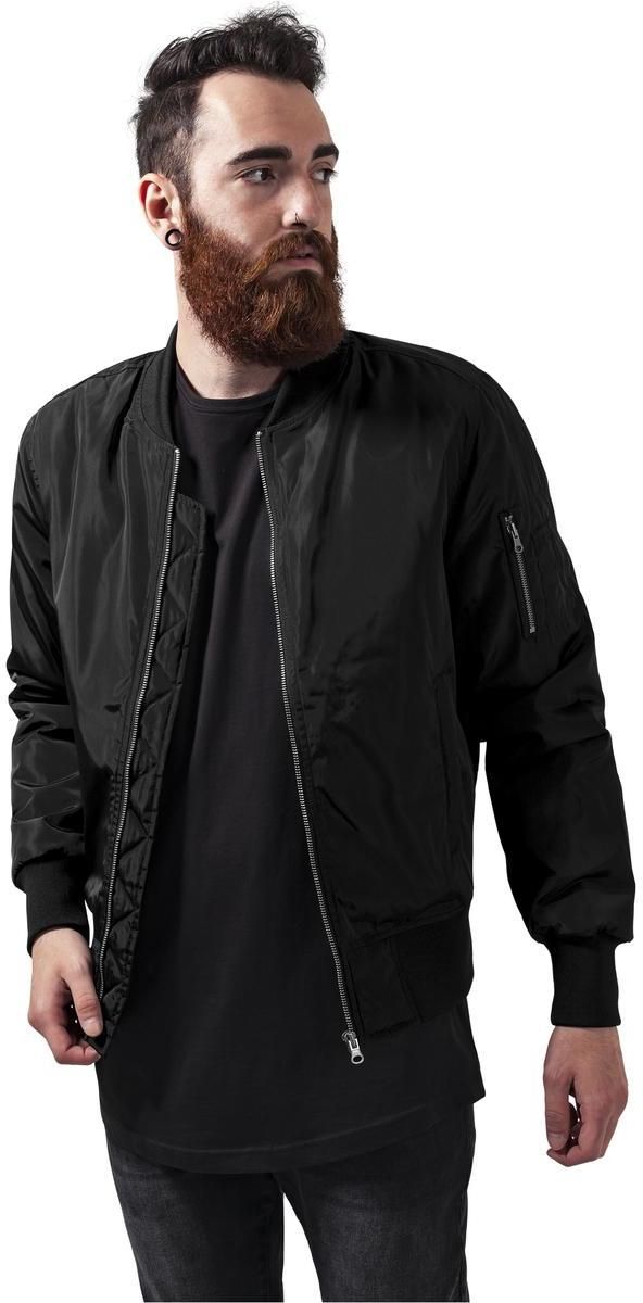 2-Tone Bomber Jacket blk/blk