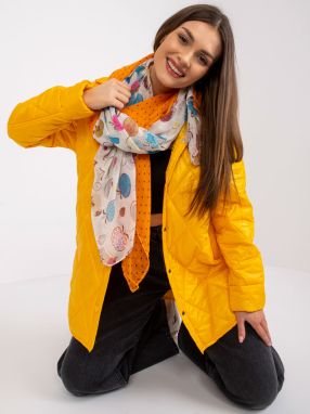 White-orange scarf with print