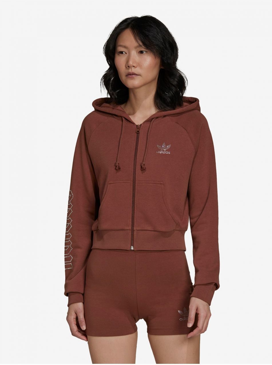 Mikiny pre ženy adidas Originals - hnedá