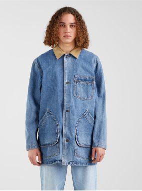 Modrá pánska predĺžená rifľová bunda Levi's® Brisbane Chore