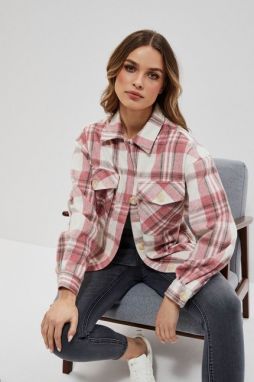 Plaid shirt jacket - pink