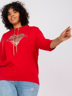 Large red blouse with Eileen app