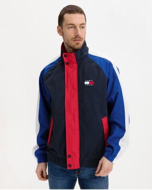 Tommy Hilfiger Jeans Bunda - TJM BADGE COLORBLOCK JACKET modrá