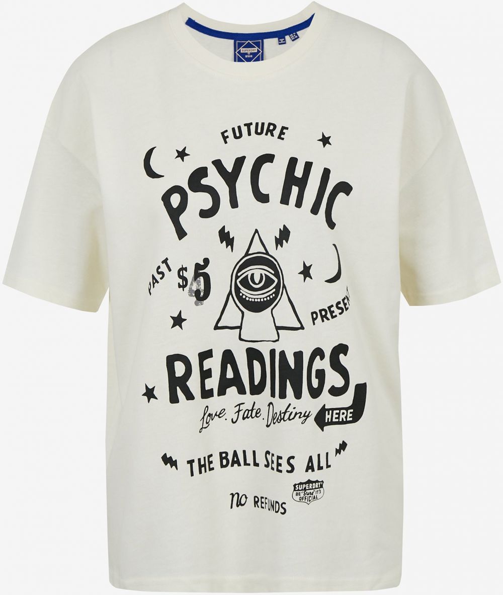 Biele dámske tričko Superdry Workwear Graphic Os Tee