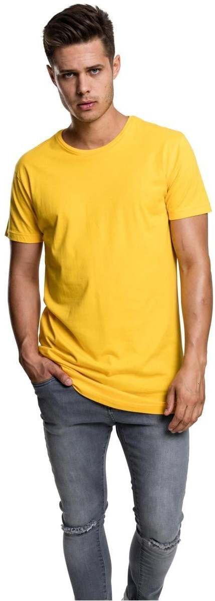 Shaped long T-shirt chrome yellow
