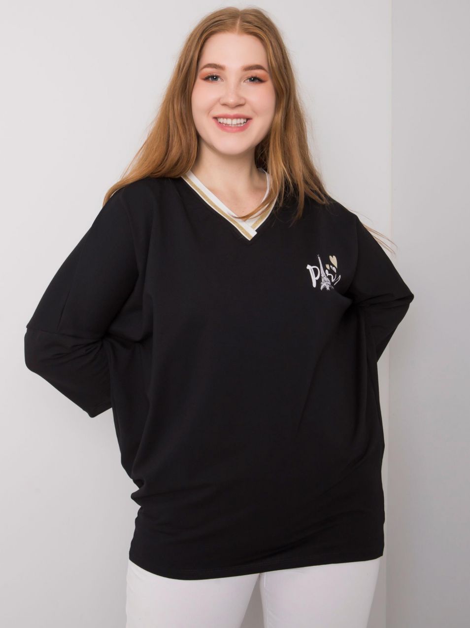 Women's black blouse size plus